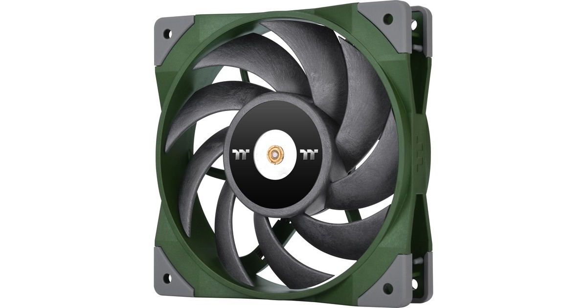 Thermaltake TOUGHFAN 12 Racing Green High Static Pressure Radiator Fan 120x120x25, Gehäuselüfter(grün, Single Pack)