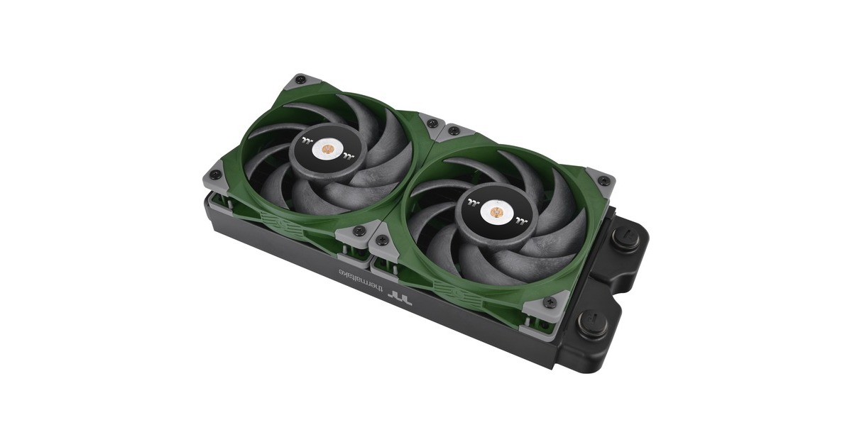 Thermaltake TOUGHFAN 12 Racing Green High Static Pressure Radiator Fan 120x120x25, Gehäuselüfter(grün, Single Pack)