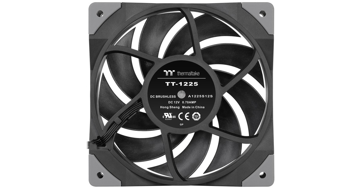 Thermaltake TOUGHFAN 12 Radiator Fan 120x120x25, Gehäuselüfter(schwarz, 2er Pack)
