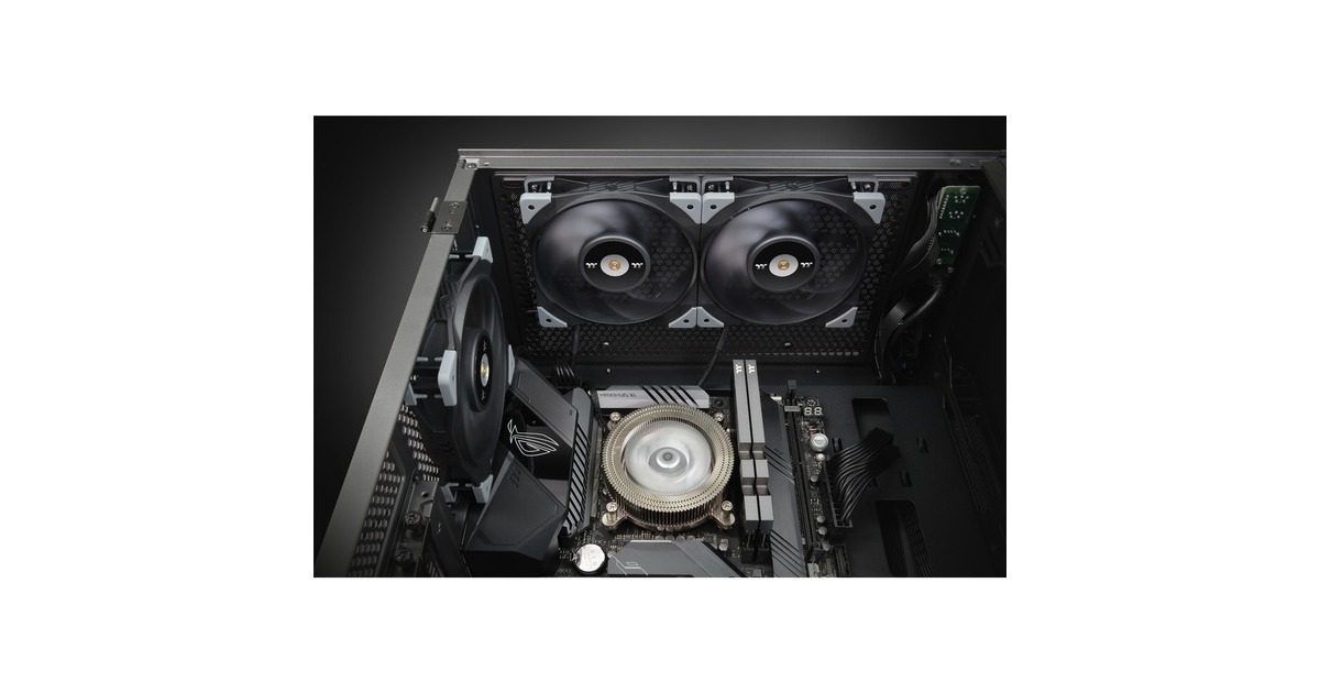 Thermaltake TOUGHFAN 12 Radiator Fan 120x120x25, Gehäuselüfter(schwarz, 2er Pack)