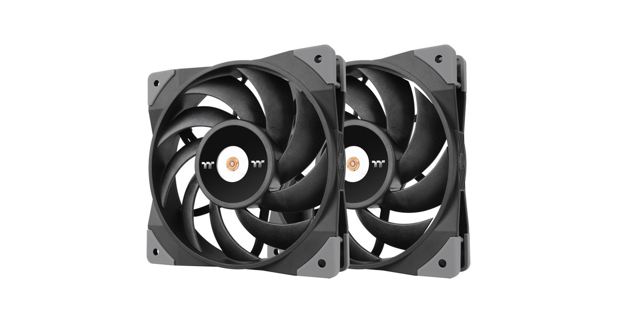 Thermaltake TOUGHFAN 14 High Static Pressure Fan 140x140x25, Gehäuselüfter(schwarz, 2er Pack)