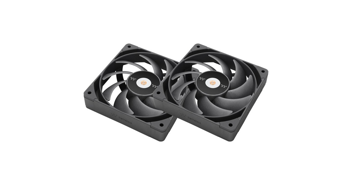 Thermaltake TOUGHFAN 14 Pro High Static Pressure PC Cooling Fan 140x140x25, Gehäuselüfter(schwarz, 2 Fans Pack)