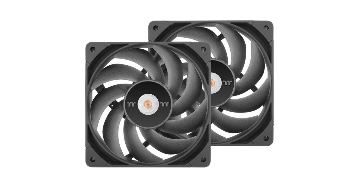 Thermaltake TOUGHFAN 14 Pro High Static Pressure PC Cooling Fan 140x140x25, Gehäuselüfter(schwarz, 2 Fans Pack)