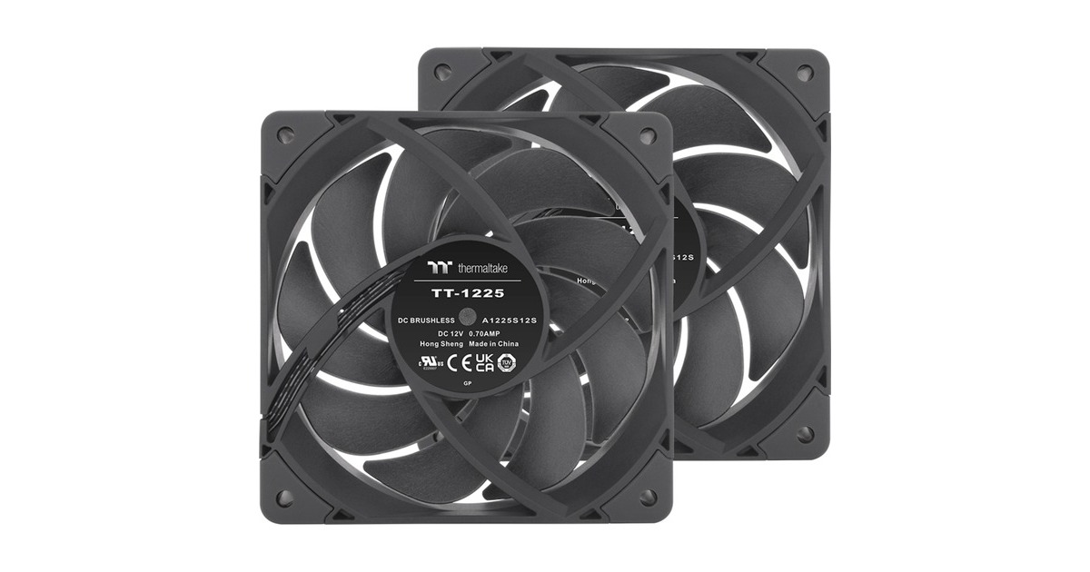 Thermaltake TOUGHFAN 14 Pro High Static Pressure PC Cooling Fan 140x140x25, Gehäuselüfter(schwarz, 2 Fans Pack)
