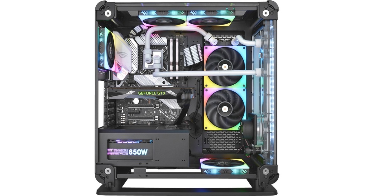 Thermaltake TOUGHFAN 14 RGB High Static Pressure Radiator Fan 140x140x25, Gehäuselüfter(3er Pack)
