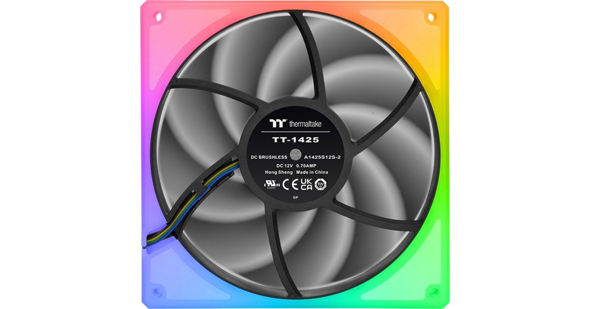 Thermaltake TOUGHFAN 14 RGB High Static Pressure Radiator Fan 140x140x25, Gehäuselüfter(3er Pack)