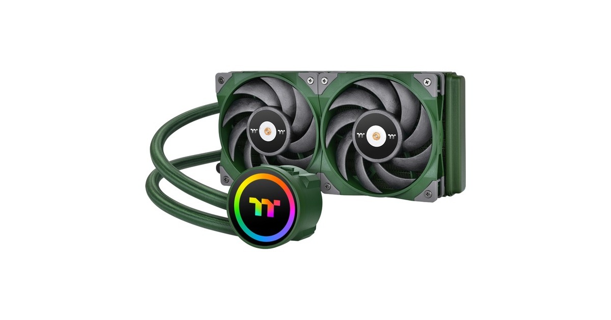 Thermaltake TOUGHLIQUID 240 ARGB Sync All-In-One Liquid Cooler Green 240mm, Wasserkühlung(grün)