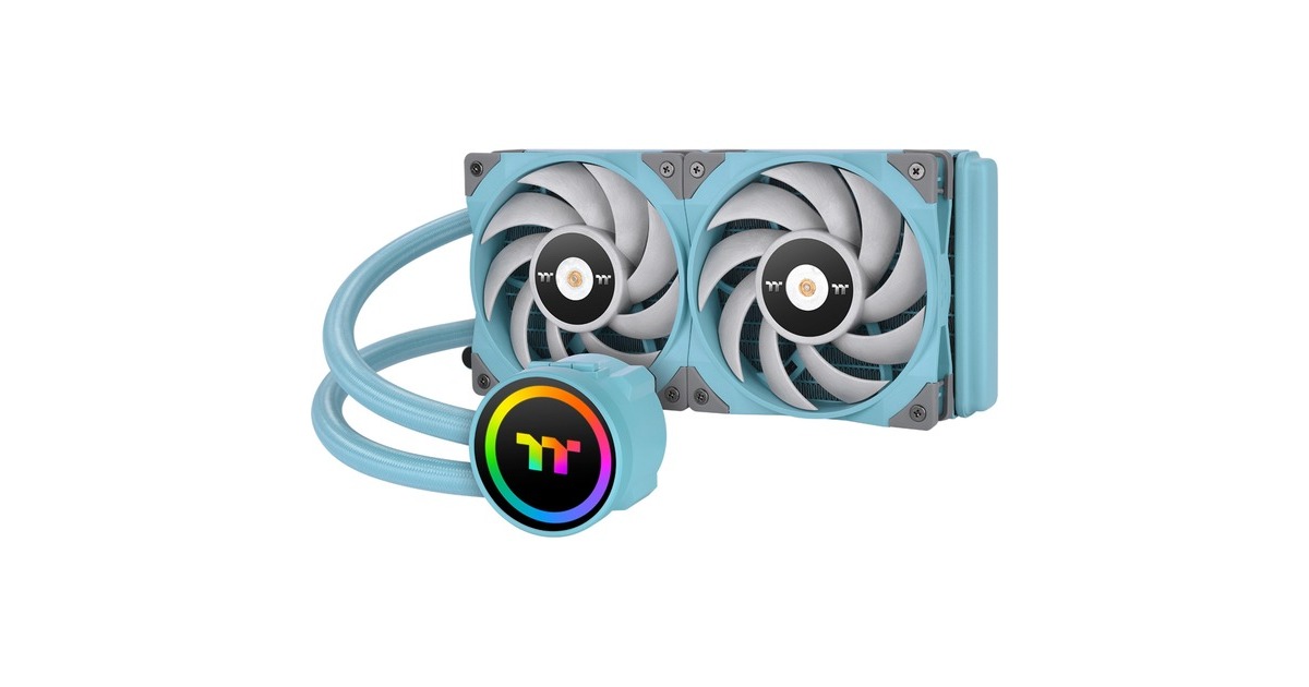 Thermaltake TOUGHLIQUID 240 ARGB Sync All-In-One Liquid Cooler Turquoise 240mm, Wasserkühlung(türkis)