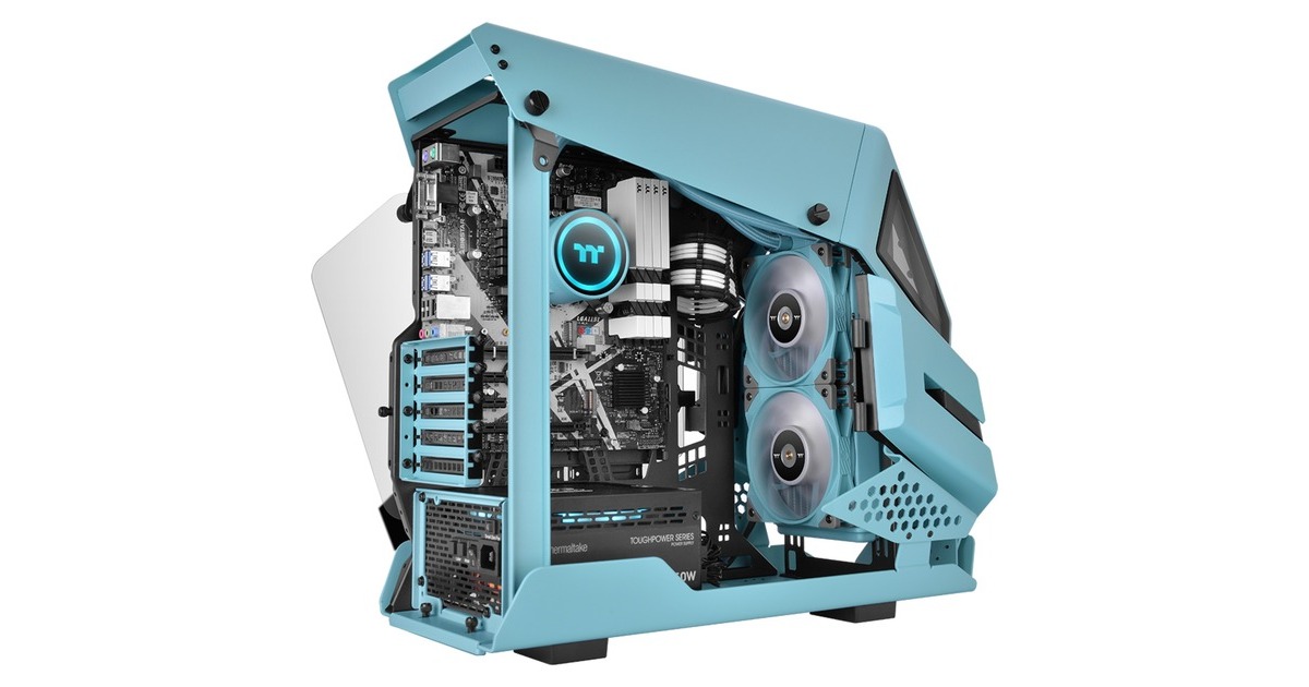 Thermaltake TOUGHLIQUID 240 ARGB Sync All-In-One Liquid Cooler Turquoise 240mm, Wasserkühlung(türkis)