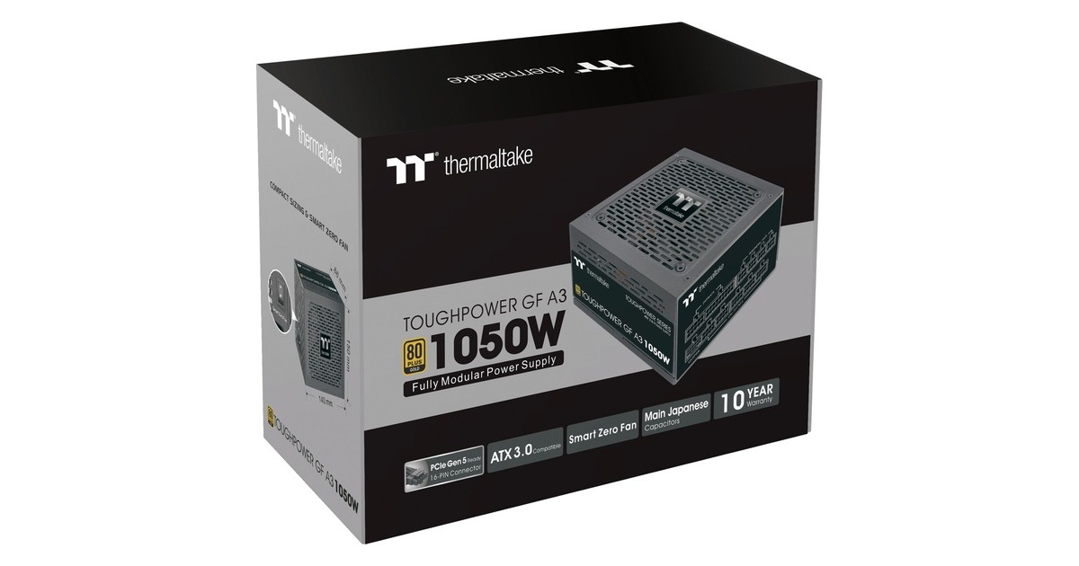 Thermaltake TOUGHPOWER GF A3 Gold 1050W - TT Premium Edition, PC-Netzteil(schwarz, Kabel-Management, 1050 Watt)