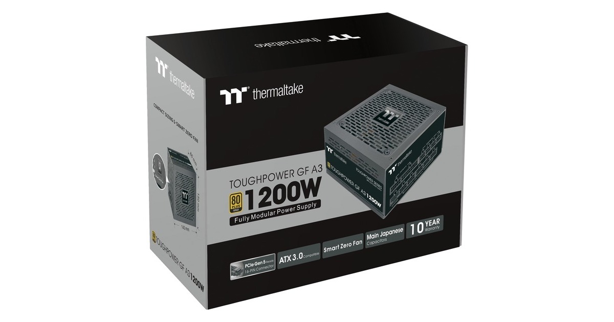 Thermaltake TOUGHPOWER GF A3 Gold 1200W - TT Premium Edition, PC-Netzteil(schwarz, Kabel-Management, 1200 Watt)