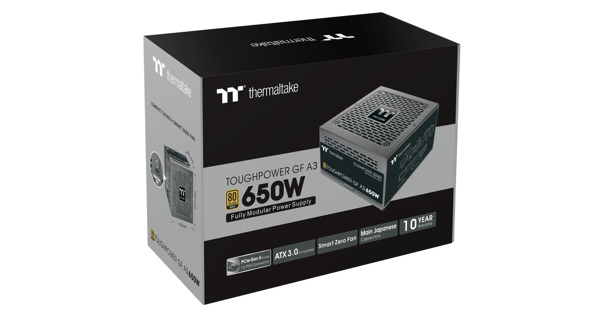 Thermaltake TOUGHPOWER GF A3 Gold 650W - TT Premium Edition, PC-Netzteil(schwarz, Kabel-Management, 650 Watt)