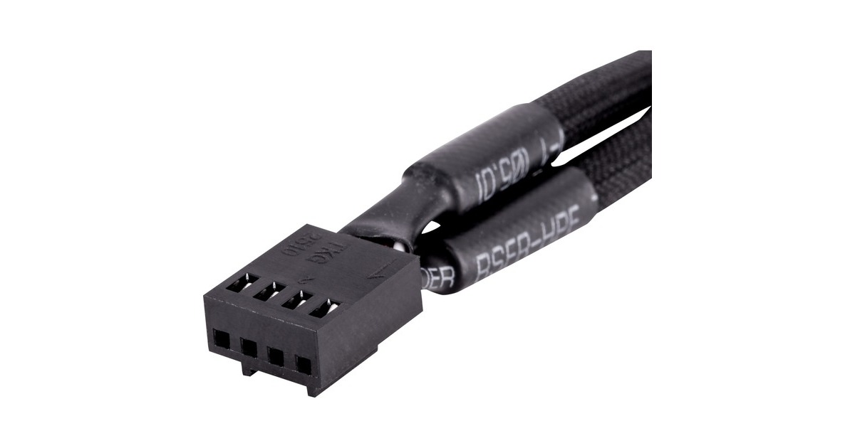 Thermaltake TTMOD PWM-Lüfter 4-Pin Y-Kabel(schwarz, 11cm, 3 Stück)