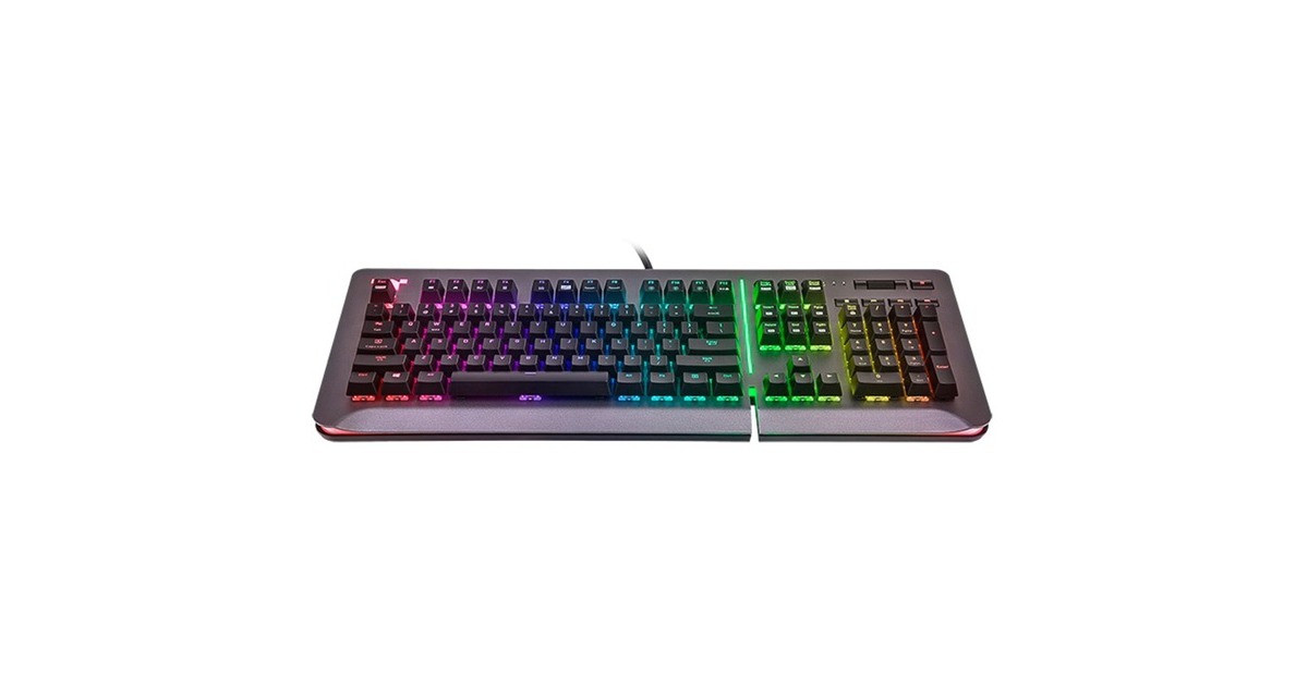 Thermaltake TT Level 20 RGB Cherry Silver Switch, Gaming-Tastatur(titan, DE-Layout, Cherry MX RGB Speed Silver)