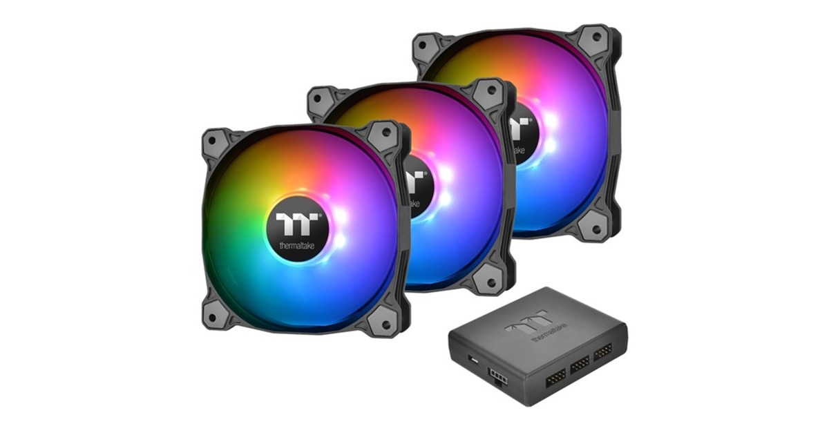 Thermaltake TT Pure Plus RGB 14 Premium Edition 3er, Gehäuselüfter(3er Pack)