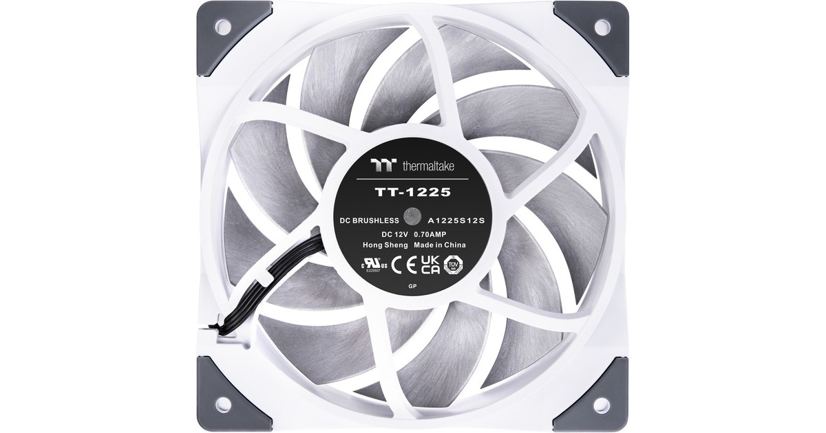 Thermaltake TT Toughfan 12 PWM 120x120x25mm, Gehäuselüfter(weiß, Radiator Fan)