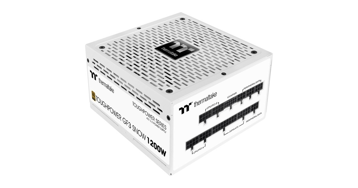 Thermaltake TT Toughpower GF3 Snow 1200W, PC-Netzteil(weiß, 1x 12VHPWR, 5x PCIe, Kabel-Management, 1200 Watt)