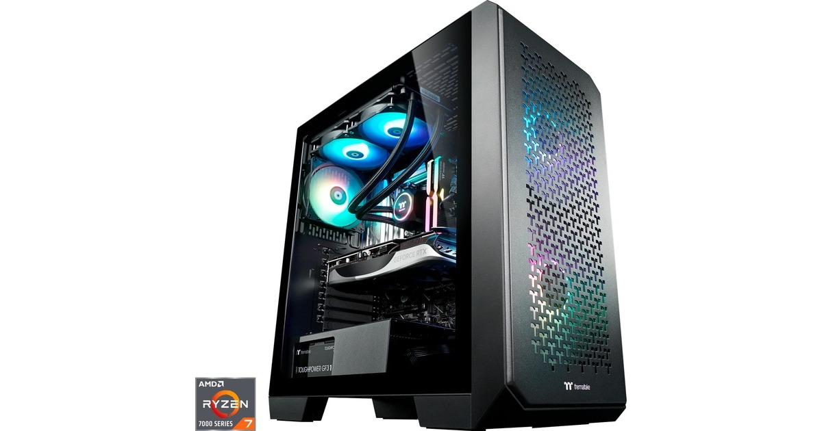 Thermaltake Tethys Black, Gaming-PC(schwarz/transparent, Windows 11 Home 64-Bit)