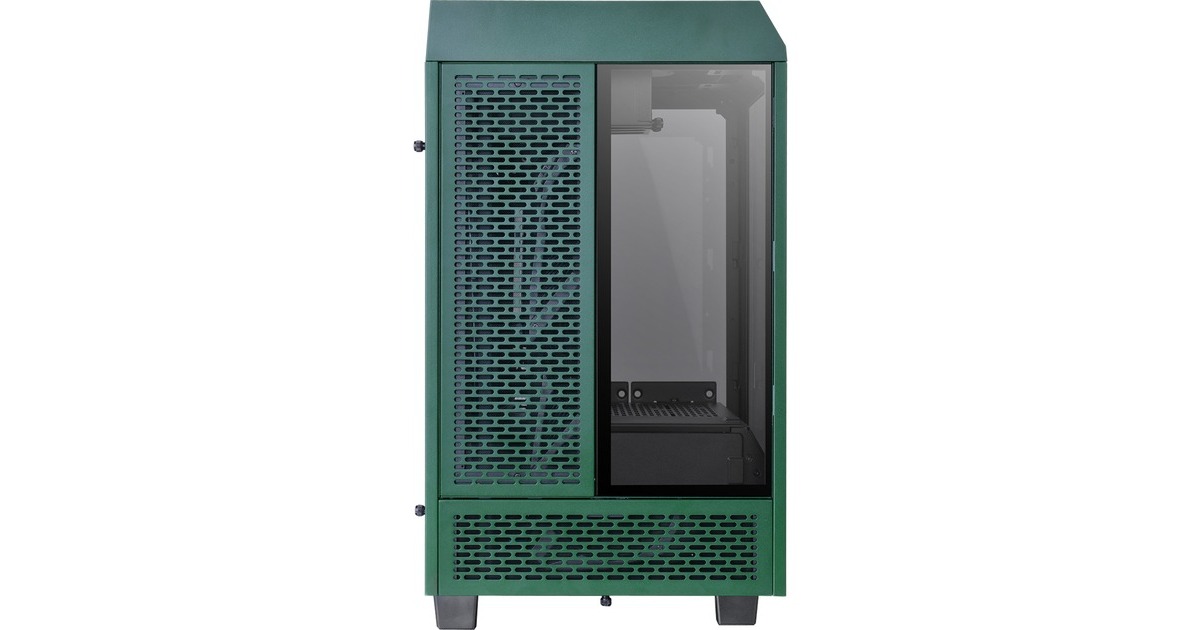 Thermaltake The Tower 100 Mini Tower Racing Green, Tower-Gehäuse(grün, Tempered Glass)