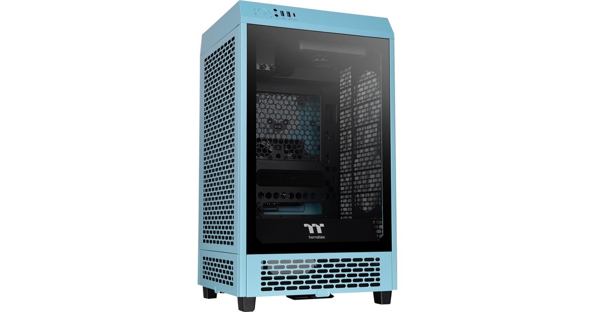 Thermaltake The Tower 200 , Tower-Gehäuse(türkis, Tempered Glas) Thermaltake The Tower 200 , Tower-Gehäuse(türkis, Tempered Glas)