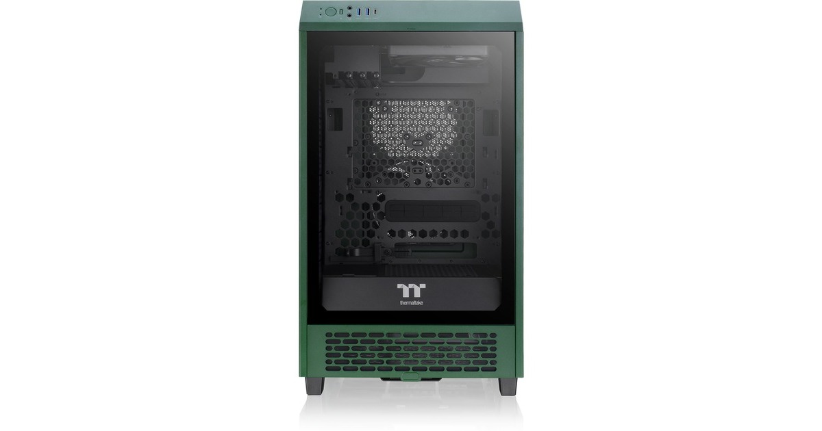 Thermaltake The Tower 200 , Tower-Gehäuse(dunkelgrün, Tempered Glas)