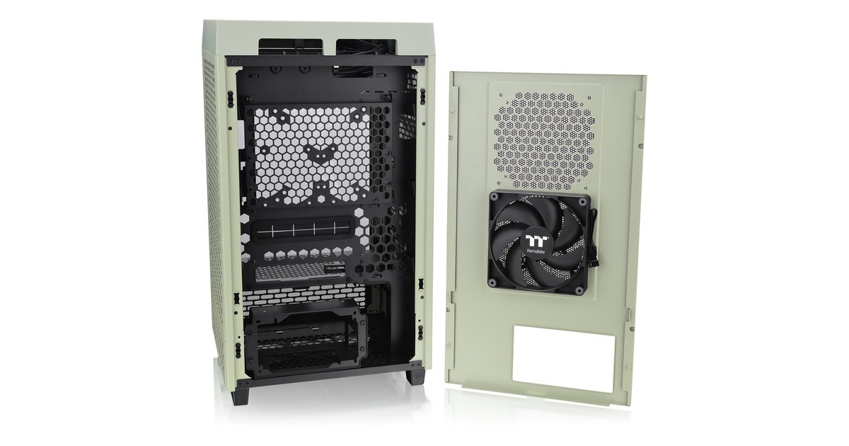 Thermaltake The Tower 200 , Tower-Gehäuse(hellgrün, Tempered Glas)
