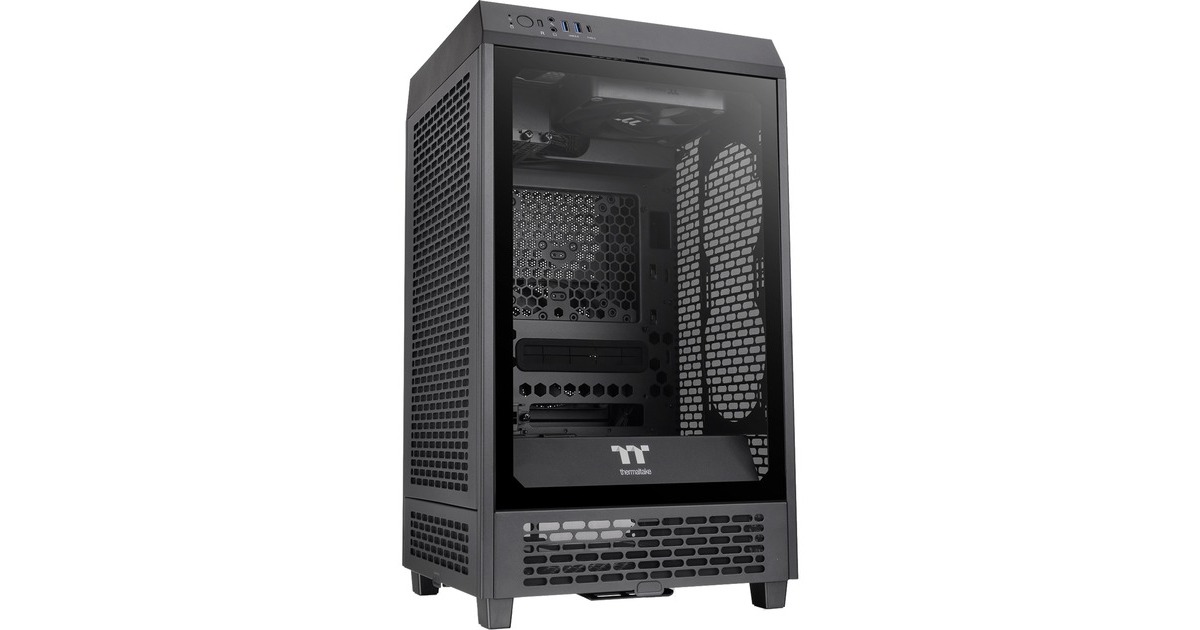 Thermaltake The Tower 200, Tower-Gehäuse(schwarz, Tempered Glas, Outlet) Thermaltake The Tower 200, Tower-Gehäuse(schwarz, Tempered Glas, Outlet)