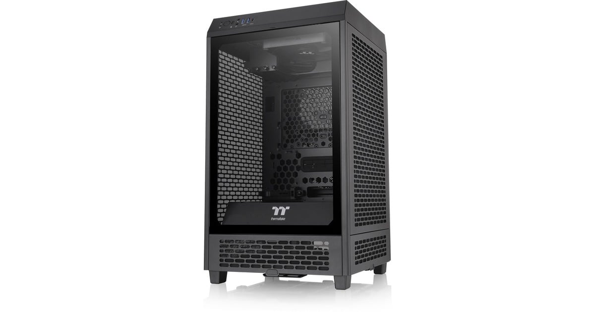 Thermaltake The Tower 200, Tower-Gehäuse(schwarz, Tempered Glas)