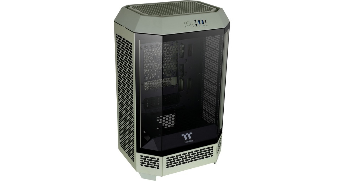 Thermaltake The Tower 300, Tower-Gehäuse(hellgrün, Tempered Glass)