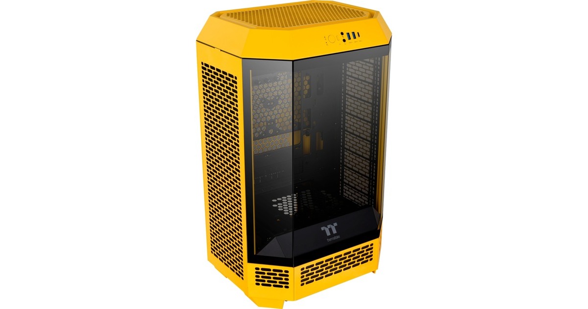Thermaltake The Tower 300, Tower-Gehäuse(dunkelgelb, Tempered Glass)