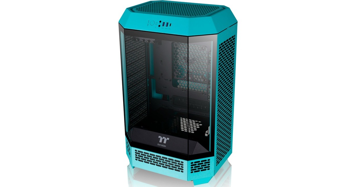 Thermaltake The Tower 300 , Tower-Gehäuse(türkis, Tempered Glass)