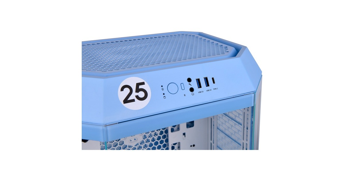 Thermaltake The Tower 300 , Tower-Gehäuse(hellblau, Tempered Glass)