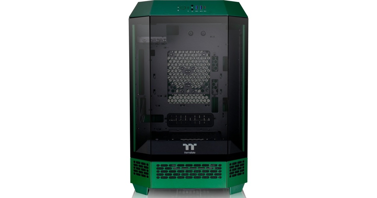 Thermaltake The Tower 300 , Tower-Gehäuse(dunkelgrün, Tempered Glass)