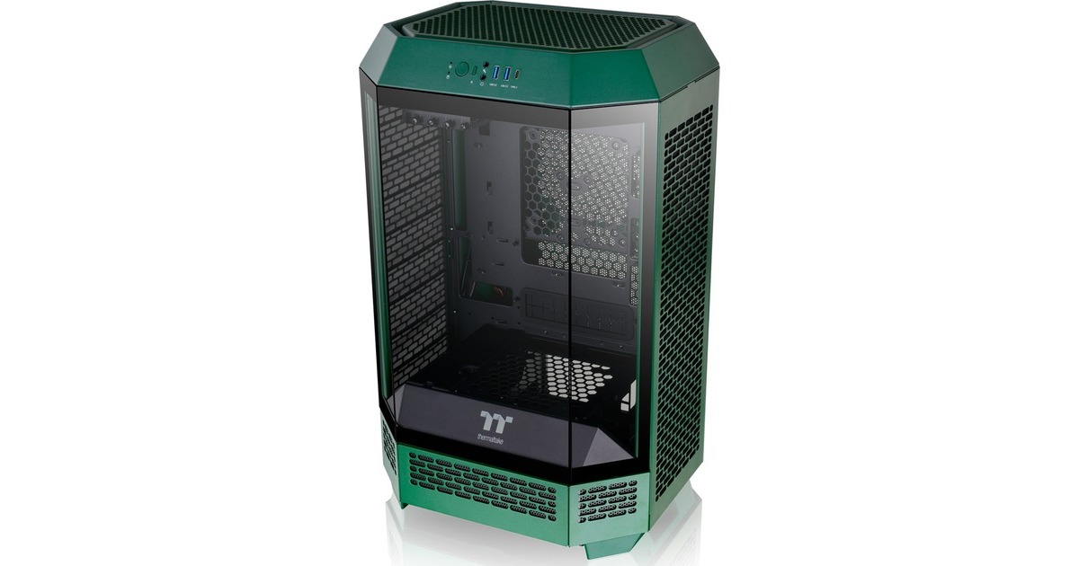 Thermaltake The Tower 300 , Tower-Gehäuse(dunkelgrün, Tempered Glass)