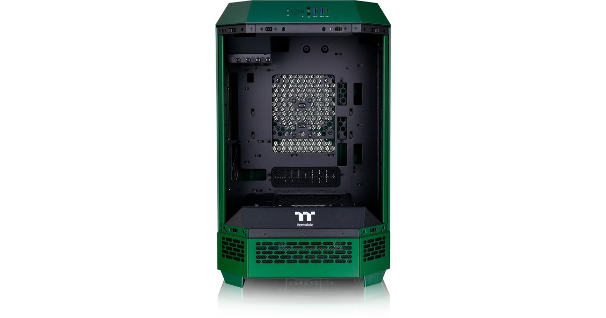 Thermaltake The Tower 300 , Tower-Gehäuse(dunkelgrün, Tempered Glass)