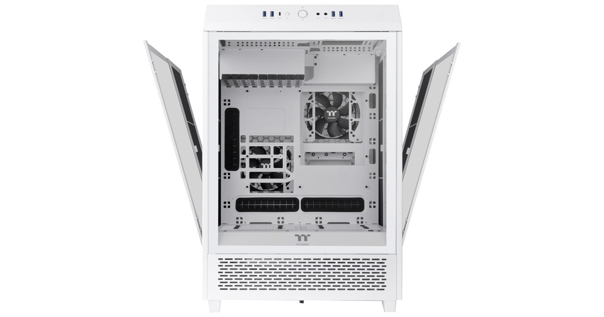 Thermaltake The Tower 500 Snow White, Tower-Gehäuse(weiß, Tempered Glass)