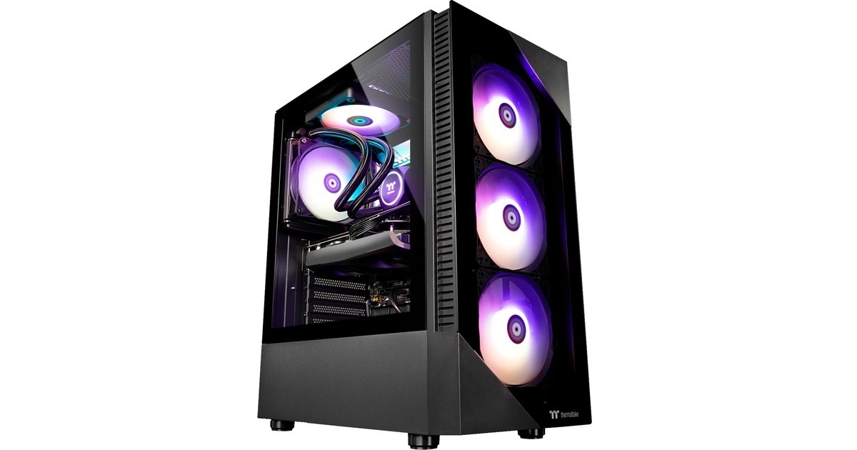 Thermaltake Toughline Liquid V200i Black, Gaming-PC(schwarz/transparent, Windows 11 Home 64-Bit)