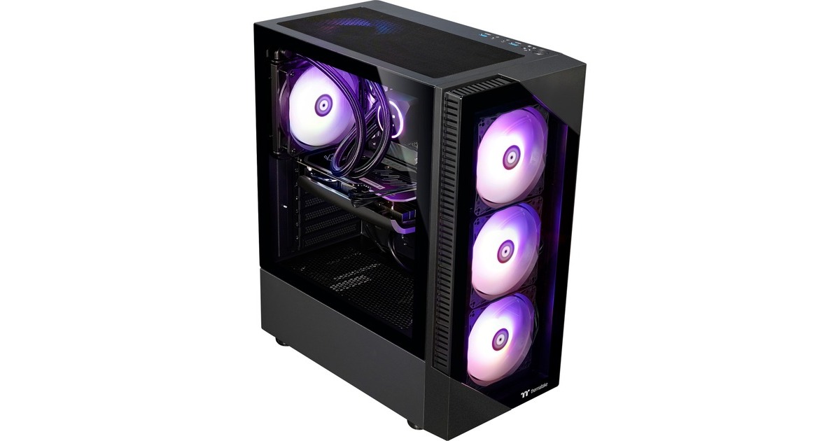 Thermaltake Toughline Liquid V200i Black, Gaming-PC(schwarz/transparent, Windows 11 Home 64-Bit)