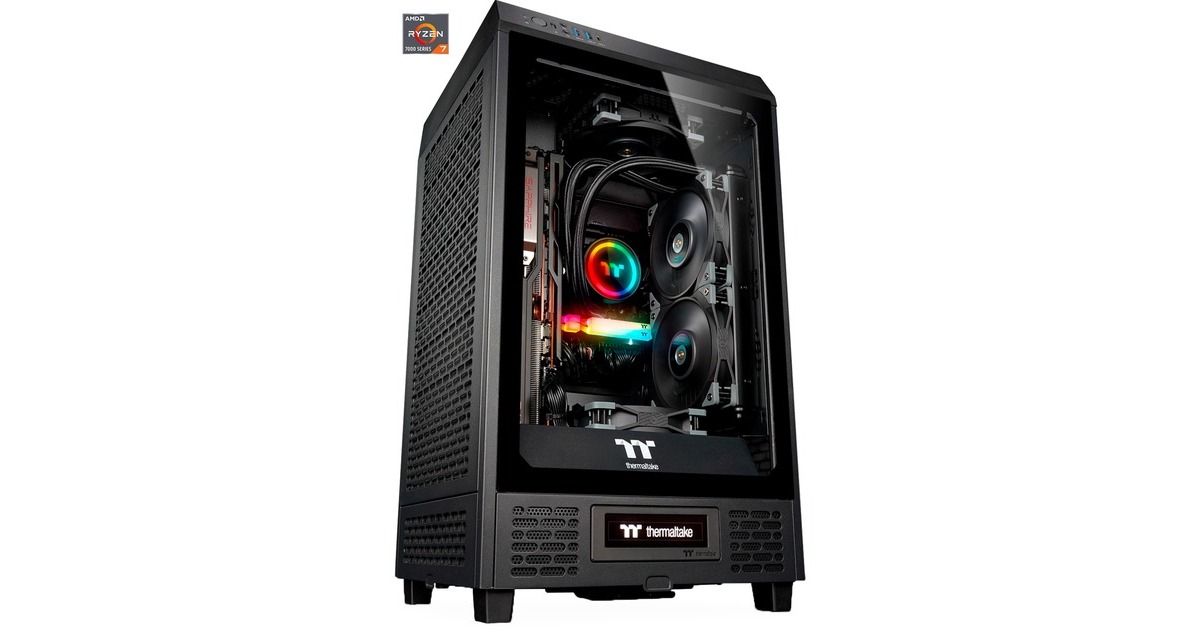 Thermaltake Toughline T200A Black, Gaming-PC(schwarz/transparent, Windows 11 Home 64-Bit)