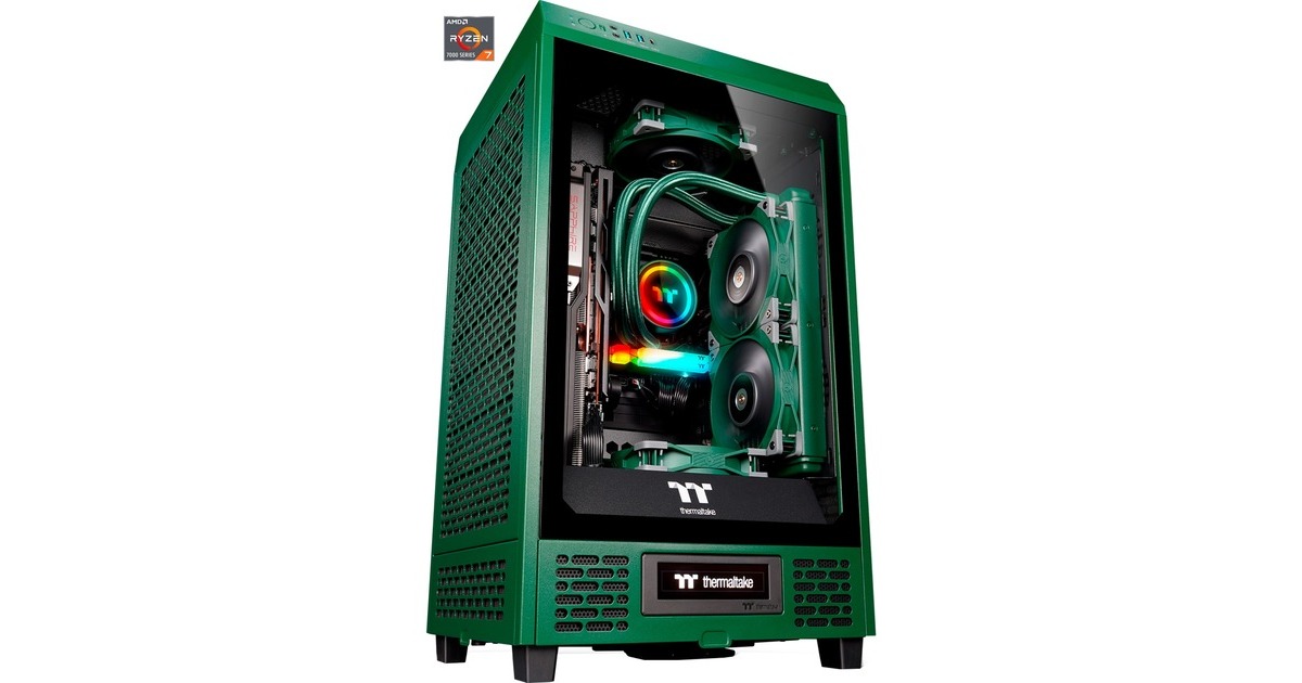 Thermaltake Toughline T200A Racing Green, Gaming-PC(grün/transparent, Windows 11 Home 64-Bit)