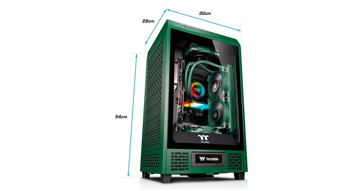 Thermaltake Toughline T200A Racing Green, Gaming-PC(grün/transparent, Windows 11 Home 64-Bit)