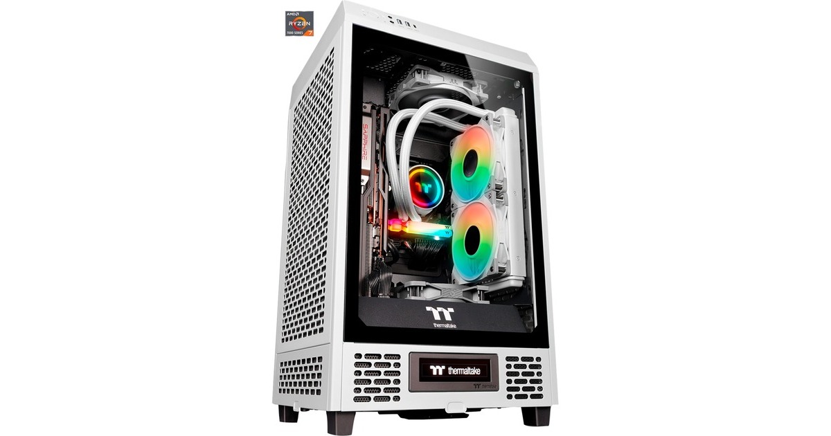 Thermaltake Toughline T200A White, Gaming-PC(weiß/transparent, Windows 11 Home 64-Bit)