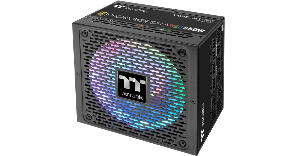 Thermaltake Toughpower GF1 ARGB 850W, PC-Netzteil(schwarz, 6x PCIe, Kabel-Management, 850 Watt, Outlet)