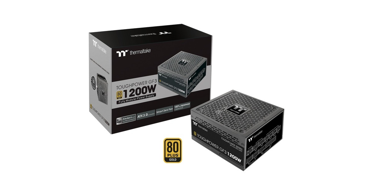 Thermaltake Toughpower GF3 1200W, PC-Netzteil(schwarz, 5x PCIe, Kabel-Management, 1200 Watt)