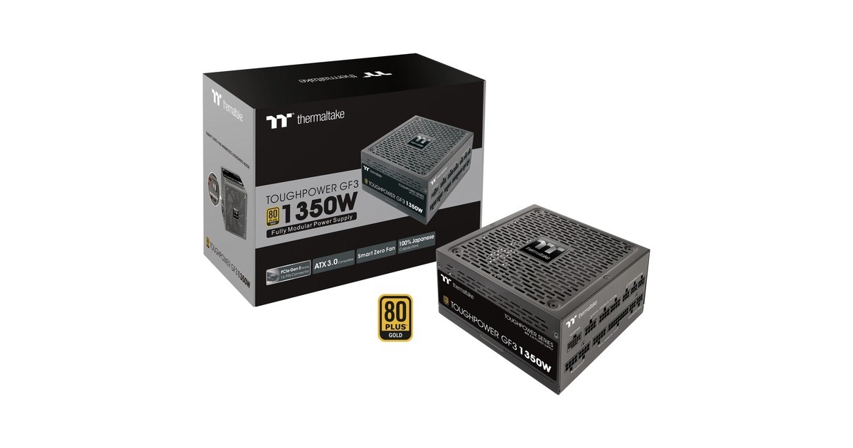 Thermaltake Toughpower GF3 1350W, PC-Netzteil(schwarz, 7x PCIe, Kabel-Management, 1350 Watt)