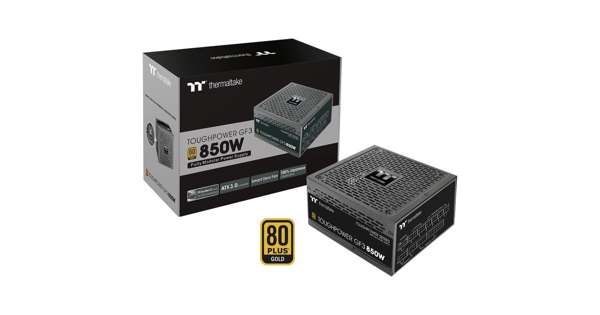 Thermaltake Toughpower GF3 850W, PC-Netzteil(schwarz, 5x PCIe, Kabel-Management, 850 Watt)