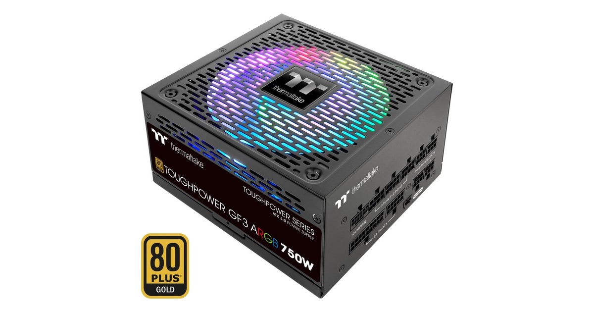 Thermaltake Toughpower GF3 ARGB 750W Gold, PC-Netzteil(schwarz, 5x PCIe, Kabel-Management, 750 Watt)