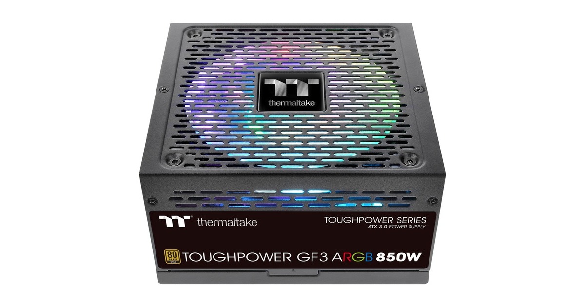 Thermaltake Toughpower GF3 ARGB 850W Gold, PC-Netzteil(schwarz, 5x PCIe, Kabel-Management, 850 Watt)