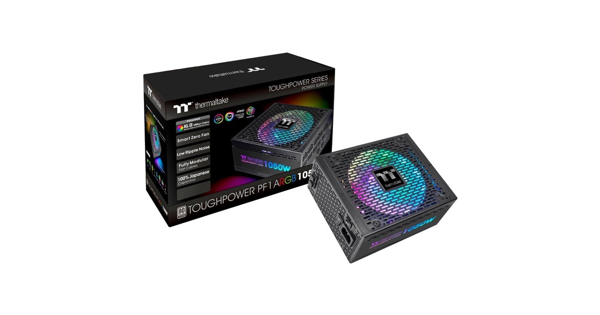 Thermaltake Toughpower PF1 ARGB 1050W, PC-Netzteil(schwarz, 8x PCIe, Kabel-Management, 1050 Watt)