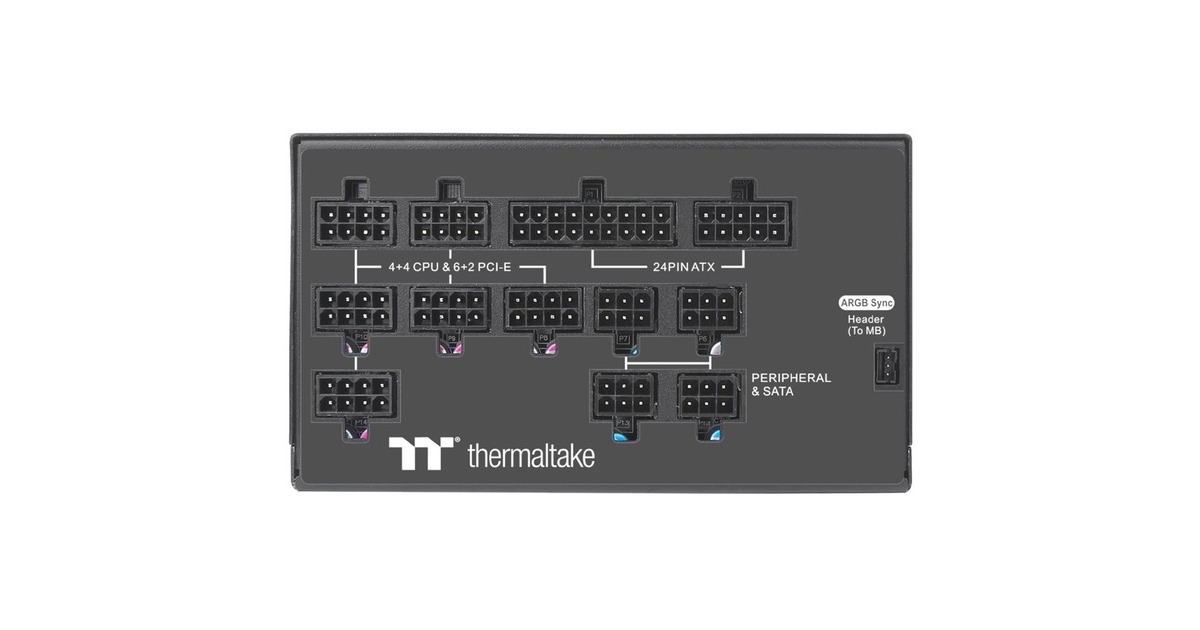 Thermaltake Toughpower PF1 ARGB 1050W, PC-Netzteil(schwarz, 8x PCIe, Kabel-Management, 1050 Watt)